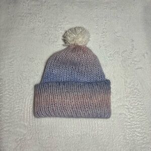 Cozy Multicolor Handmade Knit Pom-Pom Beanie for Kids